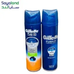 ژل اصلاح ژیلت مدل fusion proglide 2 in 1 hydrating حجم 200 میلی لیتر