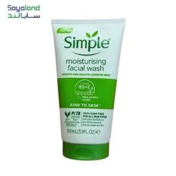 ژل شستشو صورت سیمپل مدل moisturising 150میلی مناسب پوست خشک و حساس