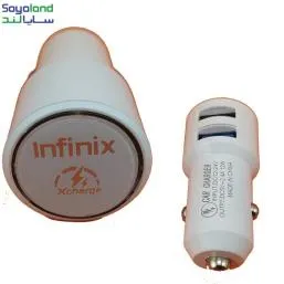 شارژر فندکی فست شارژ  infinix مدل دو پورت برای سامسونگ و شیائومی